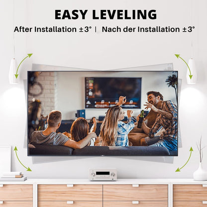 TV Wandhalterung Schwenkbar Neigbar 47-84 Zoll VESA 600x400mm Bis 60kg