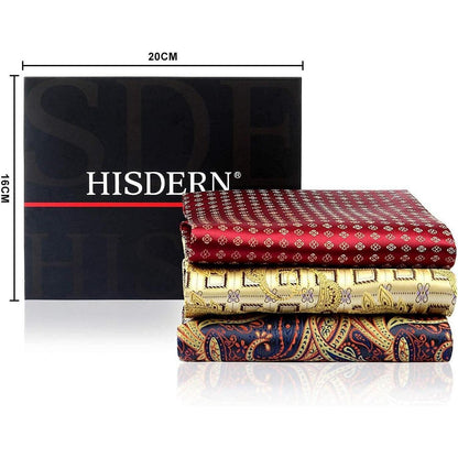 Herren Krawattenschal Set Paisley Rot mit Einstecktuch