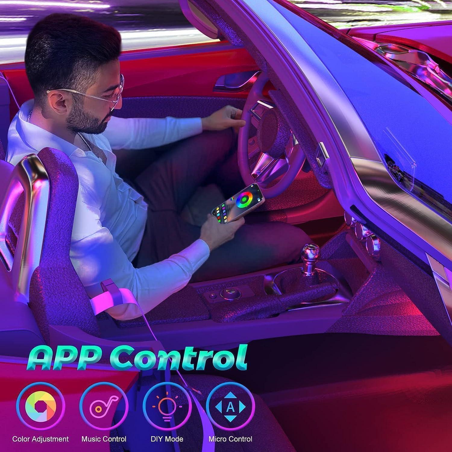 LED Innenbeleuchtung Auto USB-APP-Steuerung Sound Ambientebeleuchtung