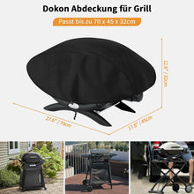 Dokon Grillabdeckung Q100 Q1000 600D Oxford Gewebe Schwarz