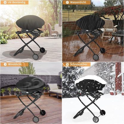 Dokon Grillabdeckung Q100 Q1000 600D Oxford Gewebe Schwarz