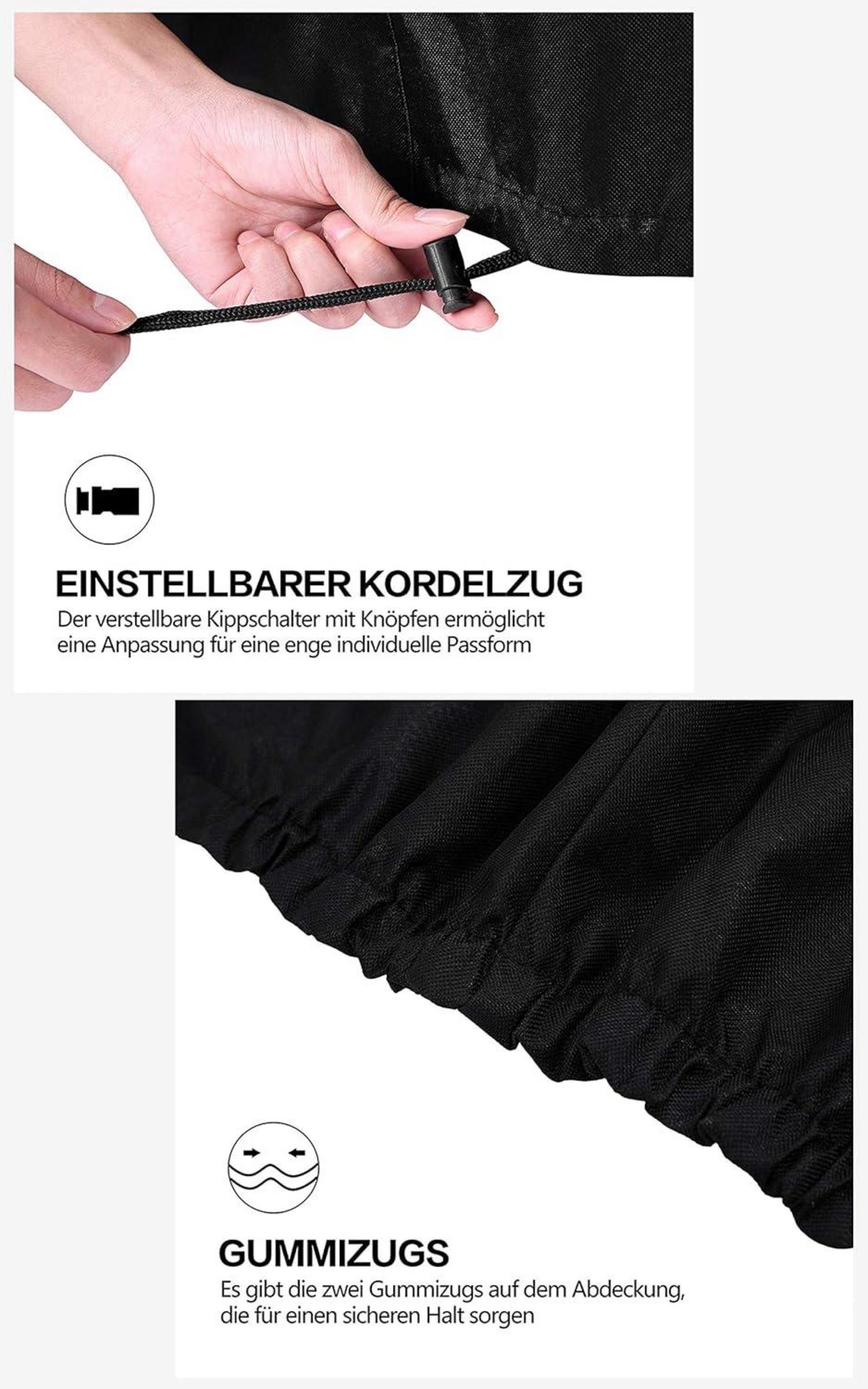 Grillabdeckung Q100 Q1000-Serie Wasserdicht UV-beständig Schwarz