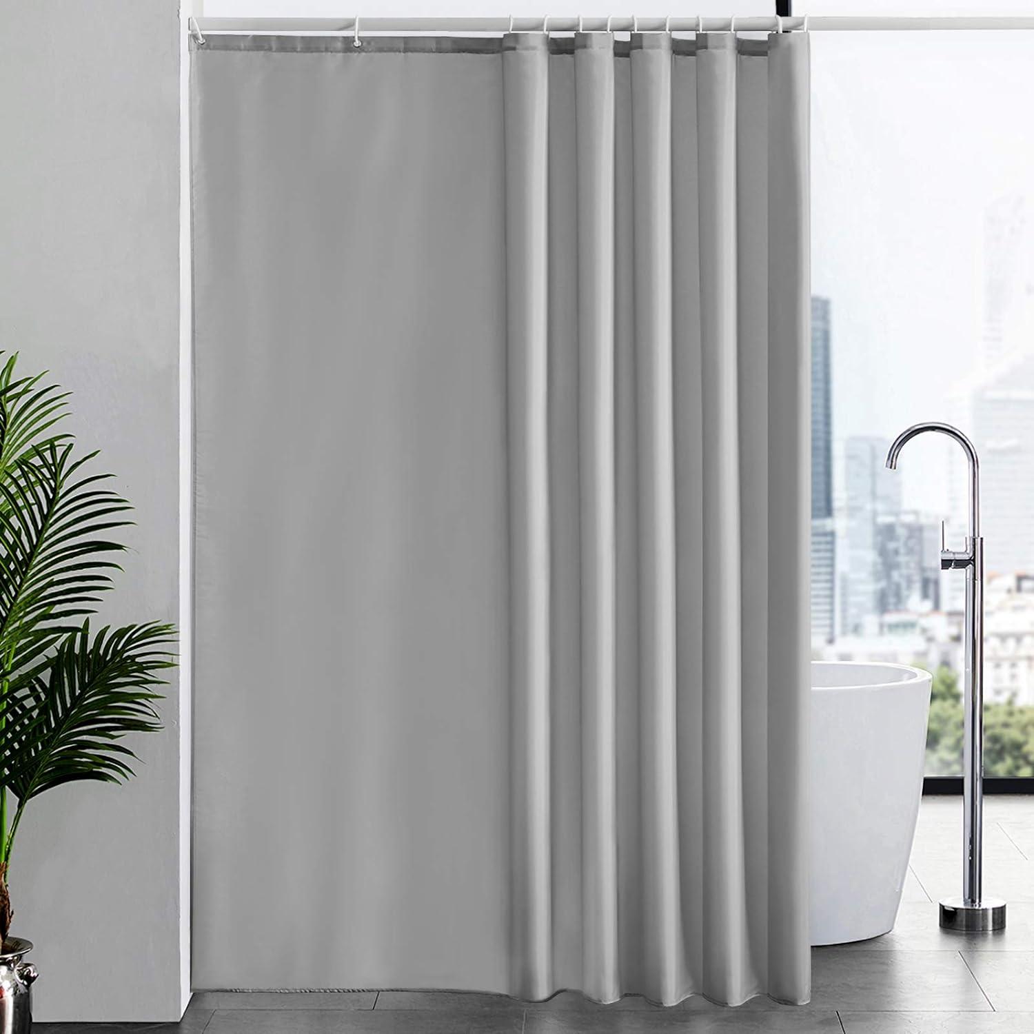 Duschvorhang Überlänge Antibakteriell Anti-Schimmel Grau 200x240cm
