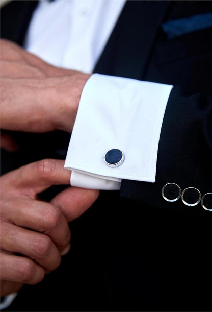 HISDERN Herren Paisley Fliege Set mit Manschettenknöpfe, vorgebunden, verstellbar