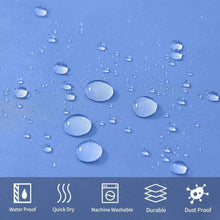 Duschvorhang Überlänge Anti-schimmel Blau 180x210cm