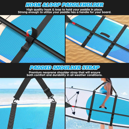 Odoland Paddel Tragegurt mit Decktasche für SUP & Surfbretter