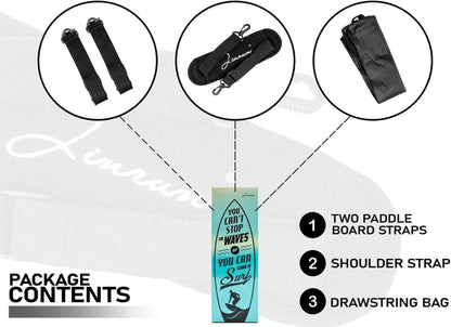 Odoland Hochleistungs-Tragegurt mit Decktasche für Paddle Board SUP