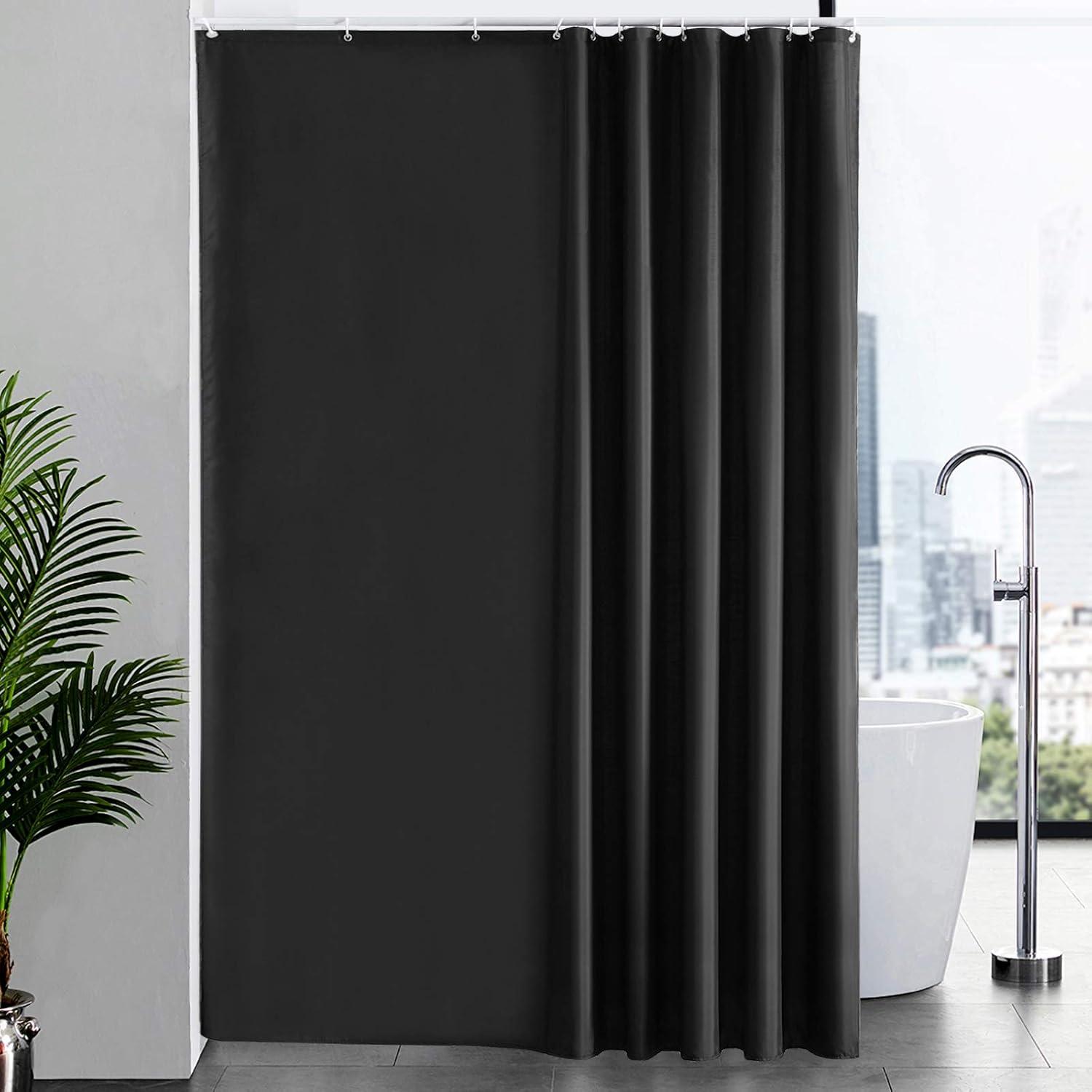 Duschvorhang extra groß Anti-Schimmel 200x240cm Schwarz