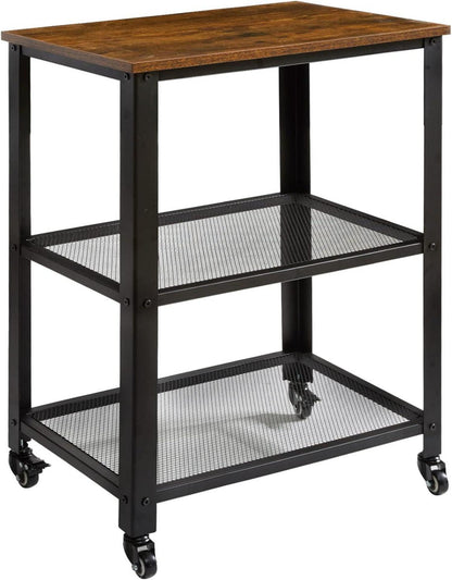 Servierwagen Rollwagen Küchenregal 3 Ablagen 60x40x81cm