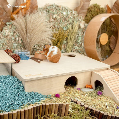 Niteangel Holz Hamsterhaus Labyrinth 6-Zimmer