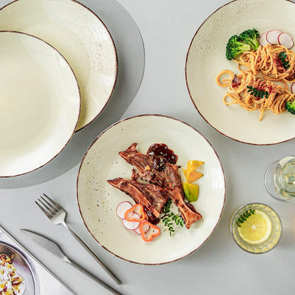 Suppenteller Set 12-tlg. Navia bunt Steingut