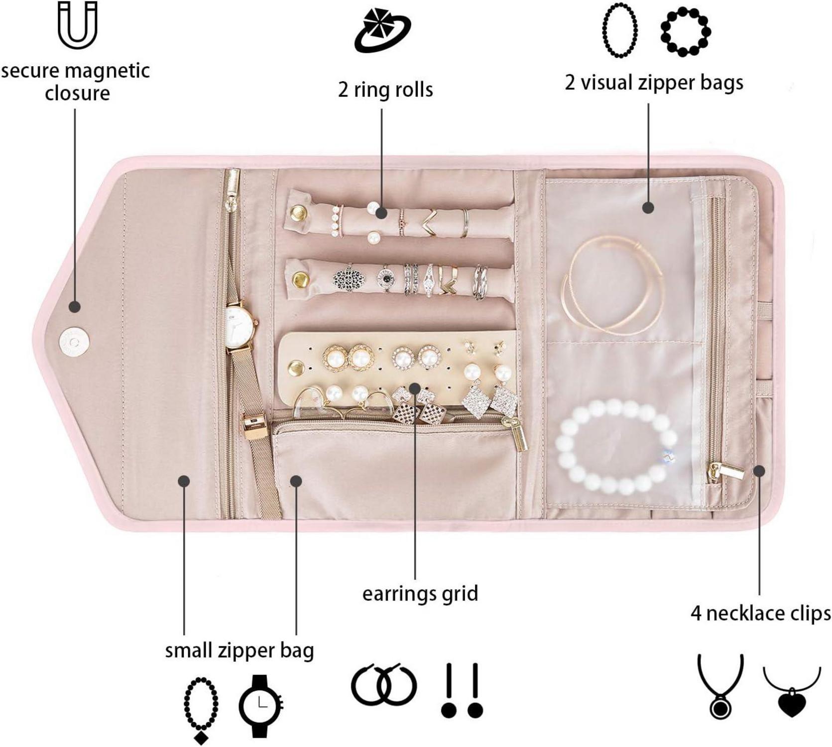 Schmuck Organizer Tasche für Reise Schmuckaufbewahrung Halsketten