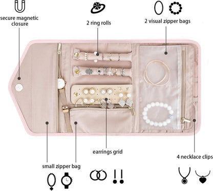 Schmuck Organizer Tasche für Reise Schmuckaufbewahrung Halsketten