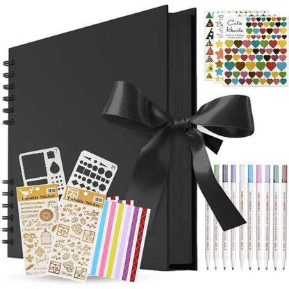 Fotoalbum zum Selbstgestalten Schwarz 80 Seiten 28.5x21cm