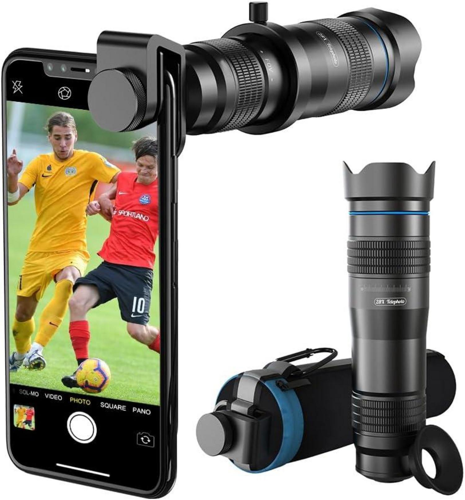 Handy Teleobjektiv 28-fach HD Smartphone Kameraobjektiv-Set
