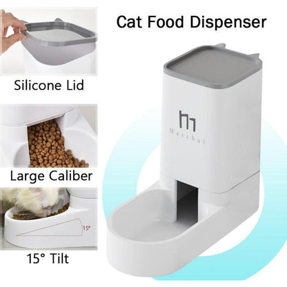 Automatisches 2-in-1 Futter- und Wasserspender für Haustiere, 3,8 l