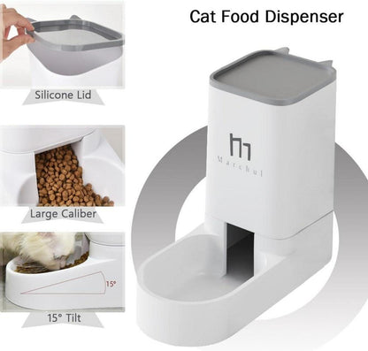 Automatischer 2-in-1 Futter- und Wasserspender für