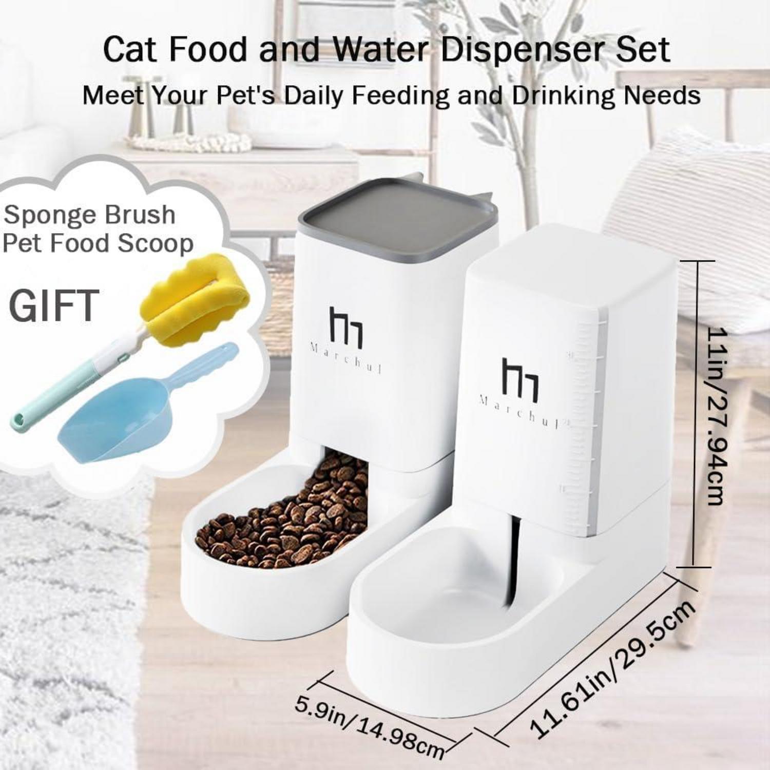 Automatischer Futter- und Wasserspender für Haustiere 3,8 l 2-in-1 Futterspender Kissendesign