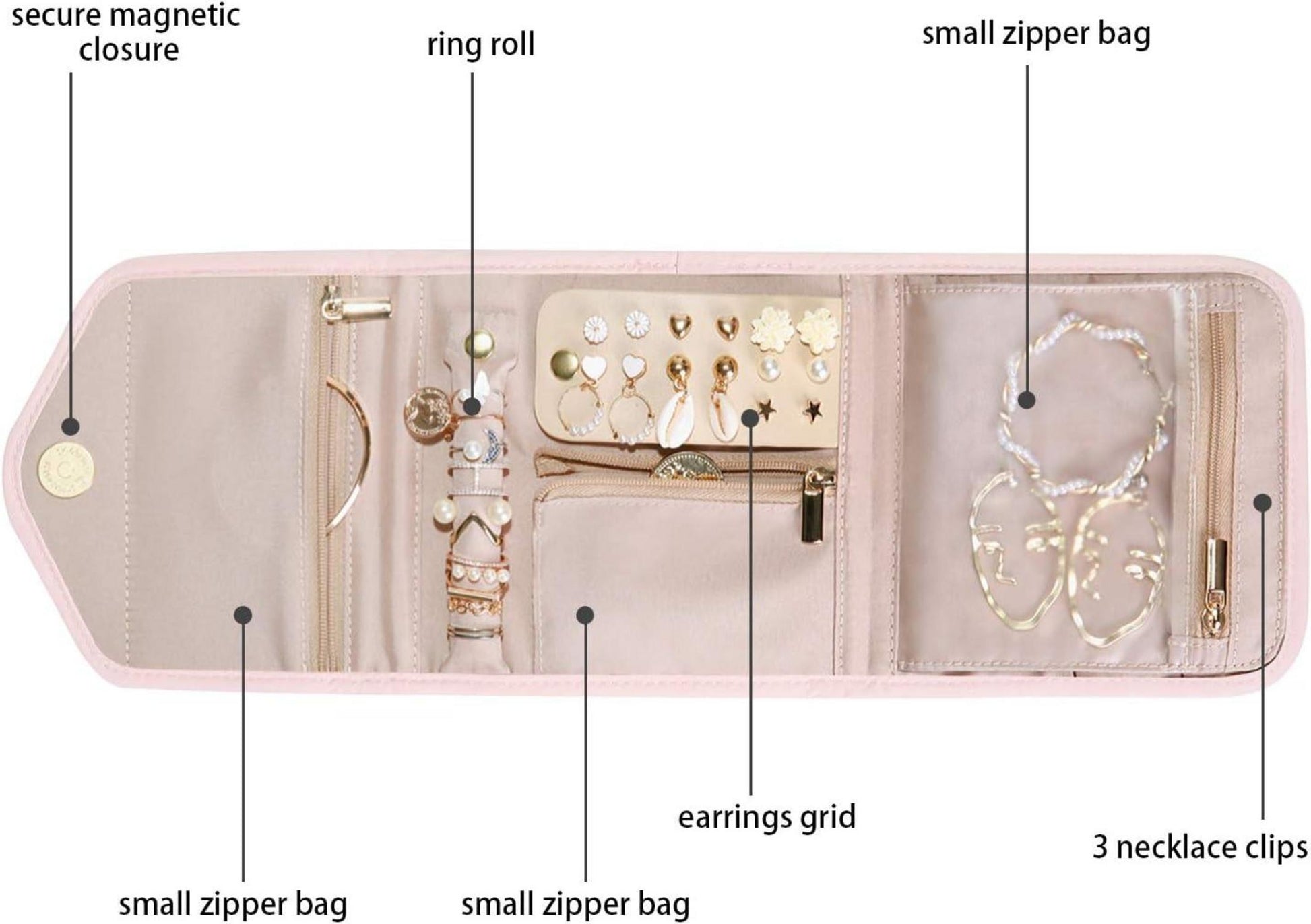 Handtaschenformat Schmuck Organizer Tasche für Reisen