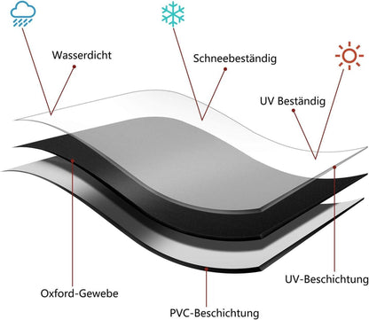 Dokon Abdeckung Gartenmöbel Rund Ø230x100cm Winterfest Oxford Gewebe