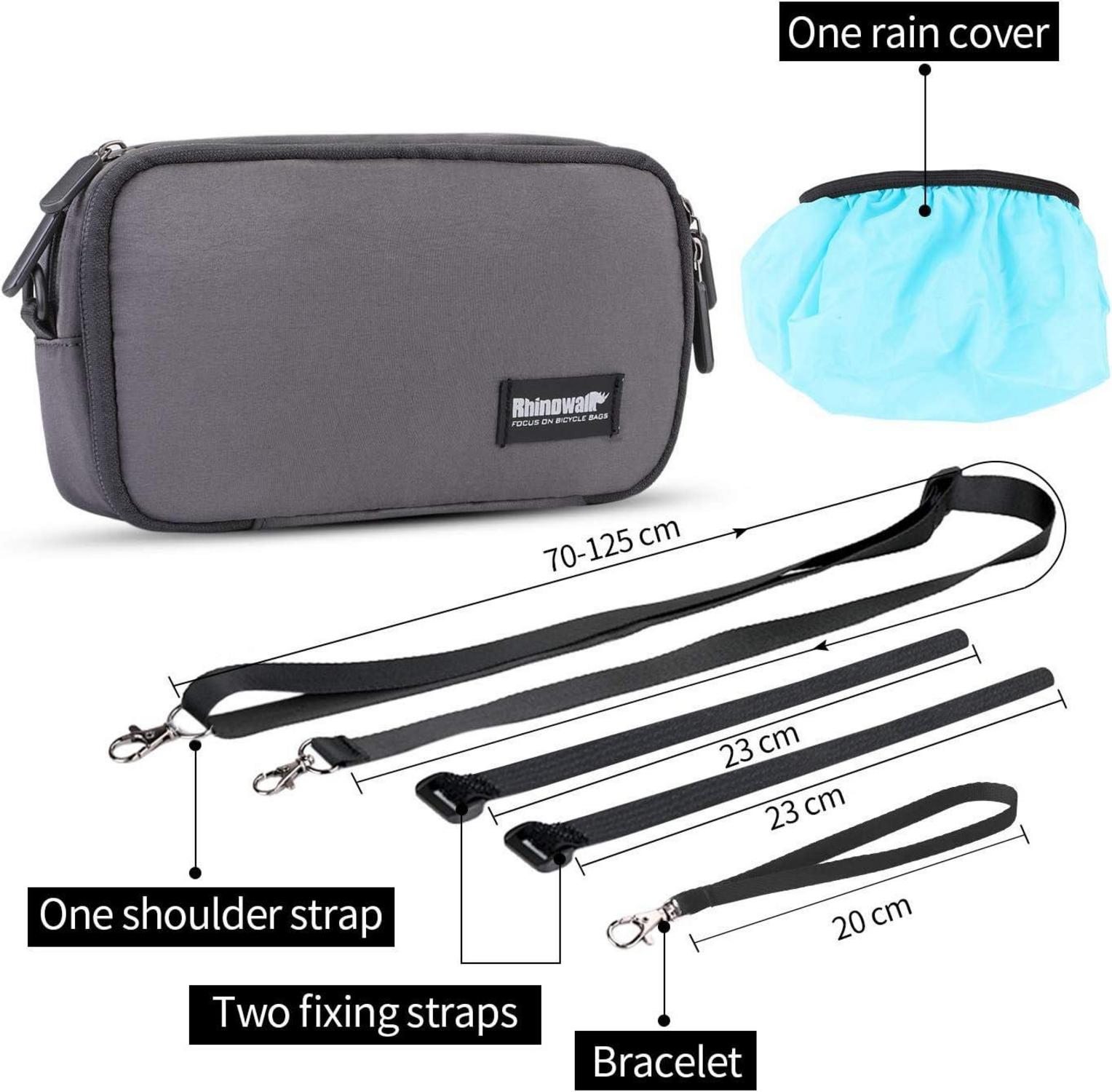 Vordertasche Fahrrad Lenkertasche multifunktional wasserdicht Grau