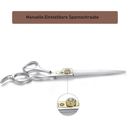 Professionelle Hundeschere 7 Zoll Edelstahl Fellpflege