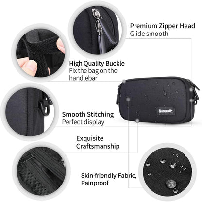 Fahrrad Lenkertasche mit Regenhülle und 3-in-1