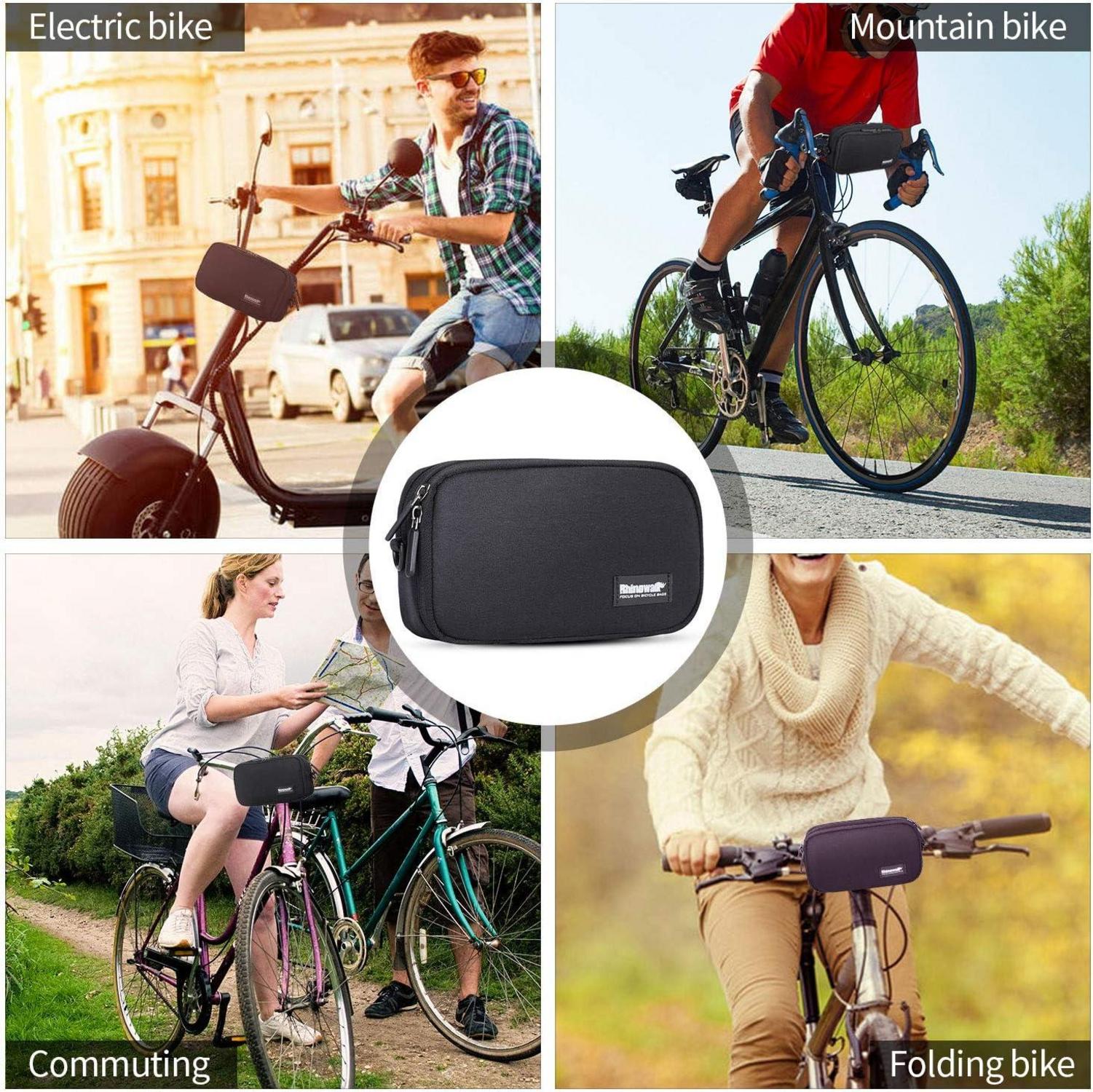 Fahrrad Lenkertasche Vordertasche multifunktional Schwarz Regenhülle