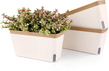 Selbstwässernder Blumenkasten Kräutertopf 3er-Set Braun