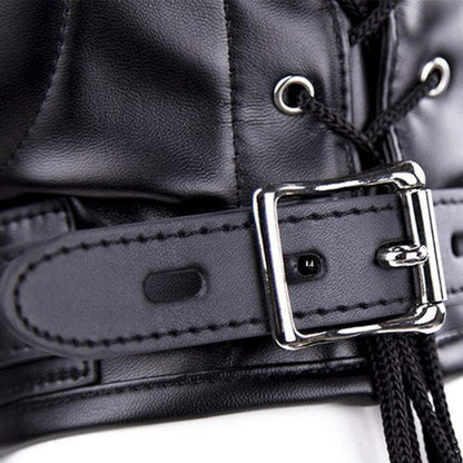 Verstellbare Bondage-Maske mit Dildo-Mund-Gag, SM-Kopfmaske, 3 Schloss, Fetisch-Sexspielzeug