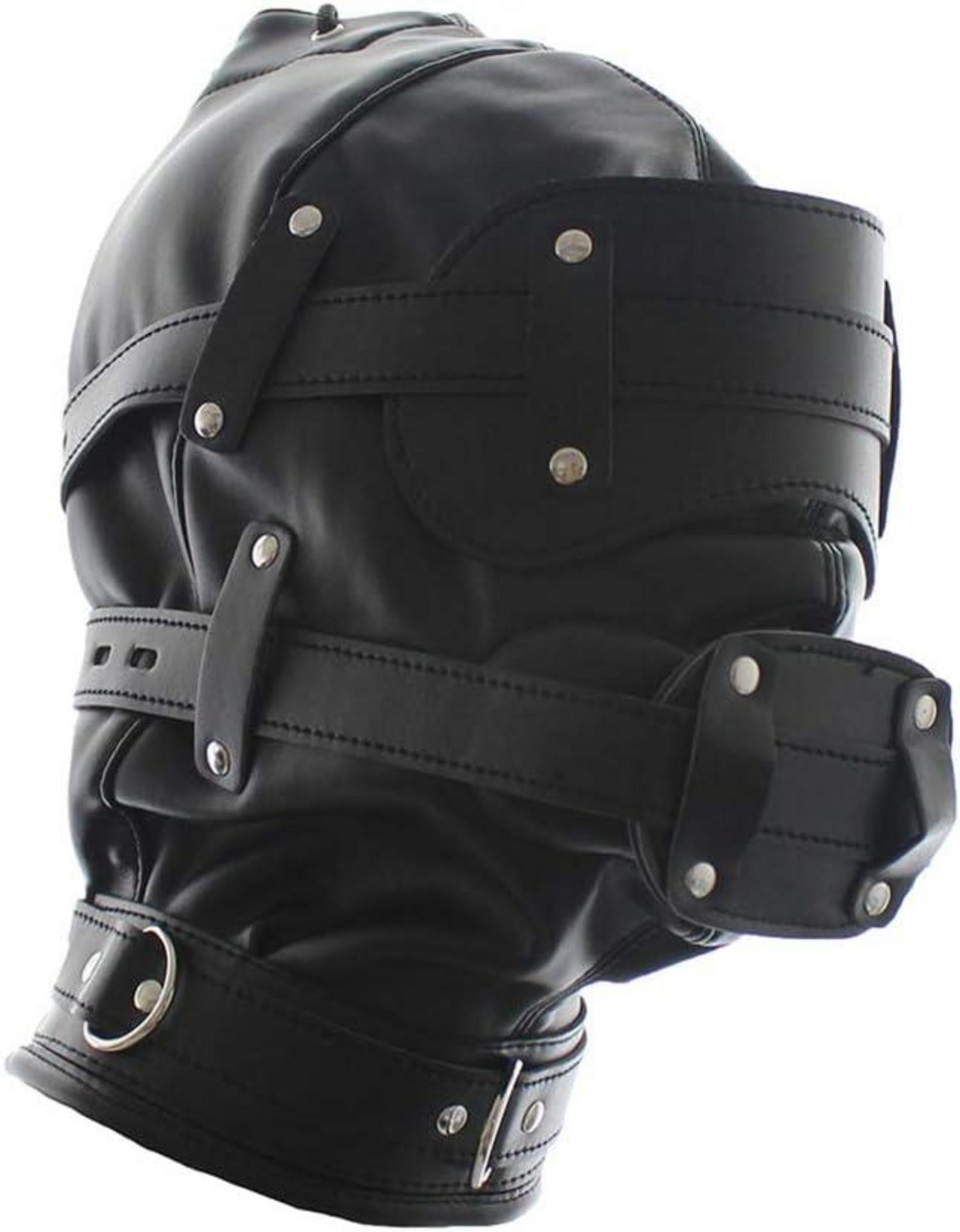 Bondage SM Kopfmaske Dildo Mund Gag 3 Schloss Einstellbar Fetish BDSM