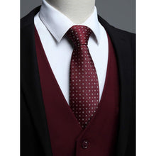 Herren Weste Baumwolle Einfarbig Burgund XL