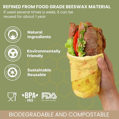 Bugucat Bienenwachstücher Bio Wachspapier 35x100CM DIY Beeswax