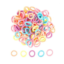 100er Set Mini Haargummi Elastisch Kinder Mädchen Haarband Baby Buntes