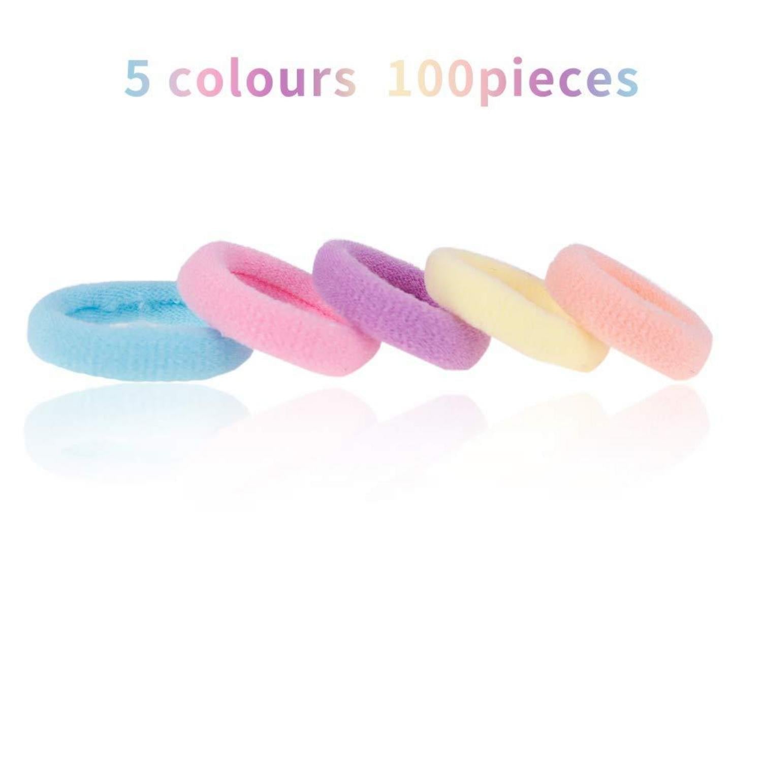 100 Stück Mini Haargummi Kinder Mädchen bunt elastisch Haarband Baby Soft