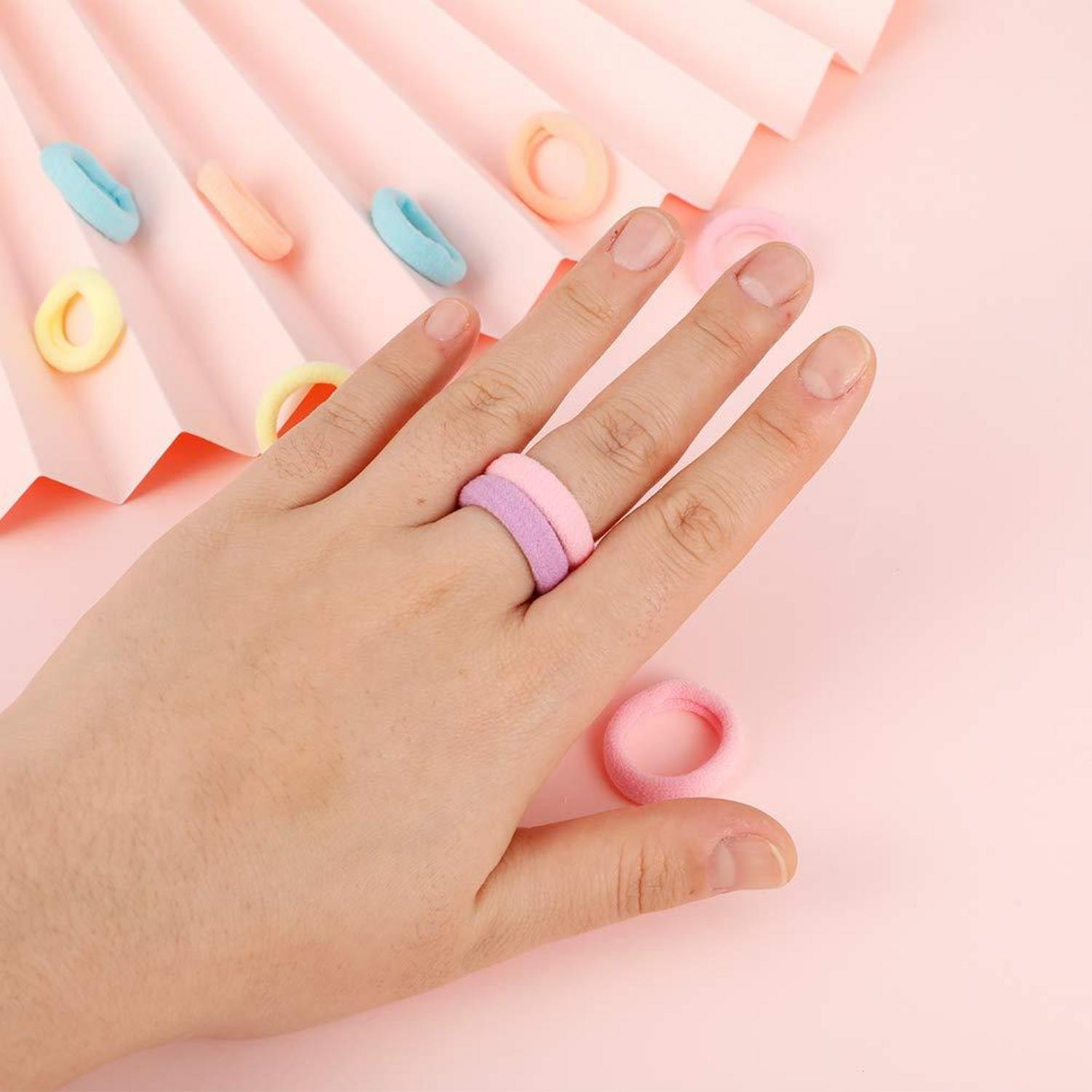 100 Stück Mini Haargummi Kinder Mädchen bunt elastisch Haarband Baby Soft