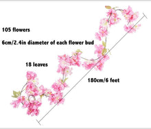 Künstliche Kirschblütengirlande 2er Set Seidengirlande 180