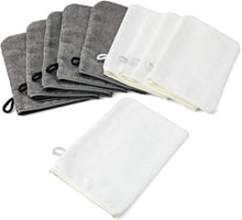 10er Pack Mikrofaser Waschlappen 15x21cm dunkelgrau
