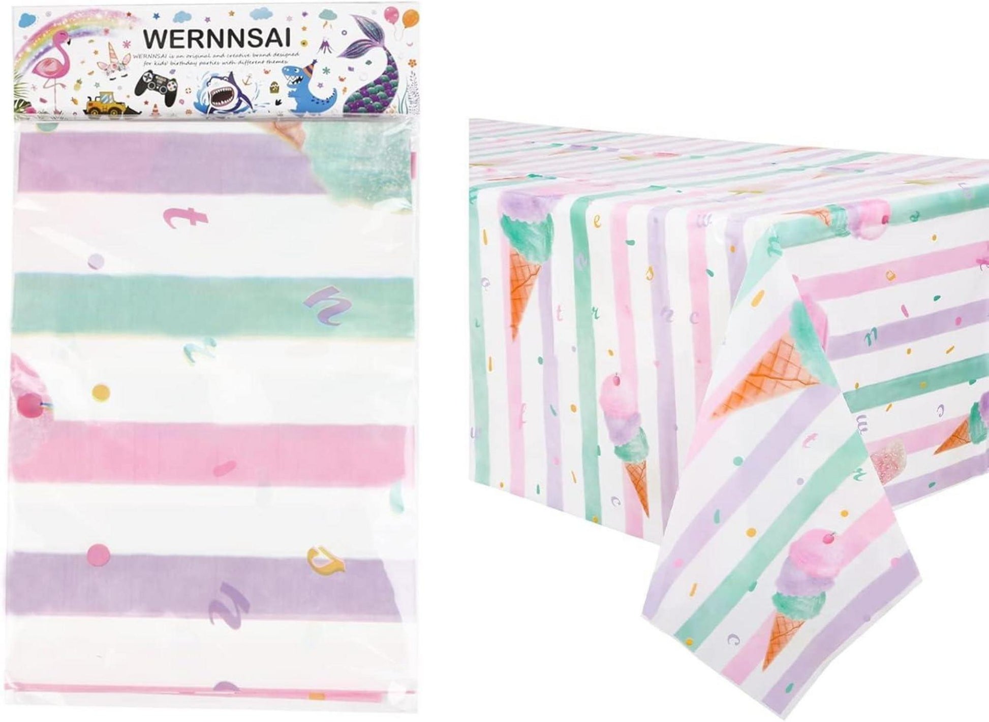 Eis Party Tischdecke Einweg Kunststoff 137x274 cm Thema Eis am Stiel