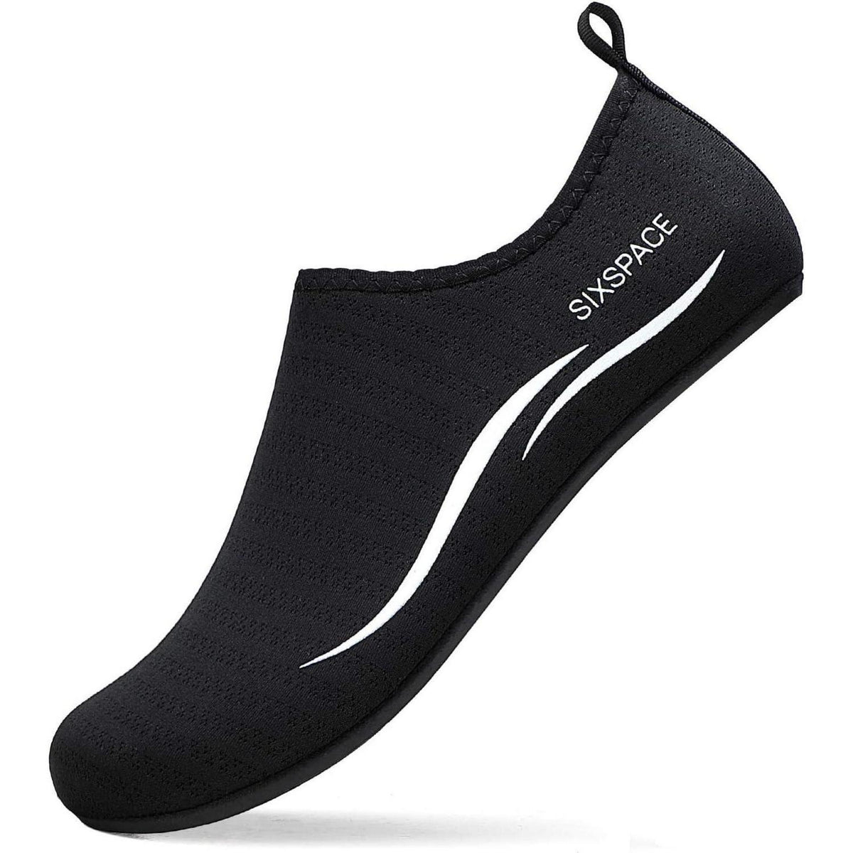 Badeschuhe Wasserschuhe Schnell Trocknend Rutschfest für Damen Herren Schwarz