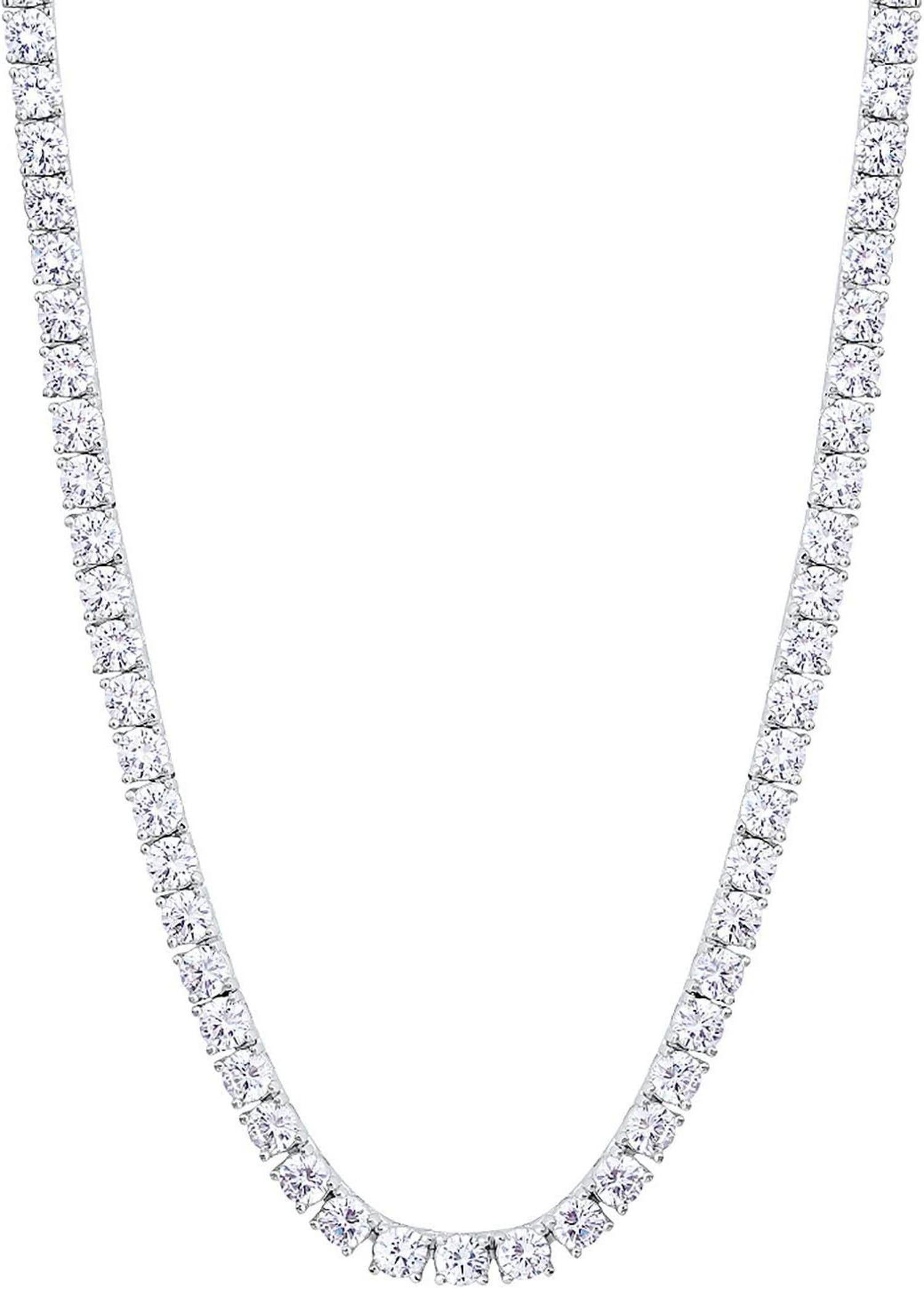 Tennis Chain 3mm Weißgold beschichtet Zirkonia Steine Hip Hop