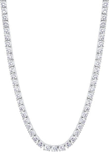 Tennis Chain 3mm Weißgold beschichtet Zirkonia Steine Hip Hop