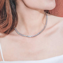 KRKC&CO Tennis Chain 3mm 14K Gold beschichtet Zirkonia Damen