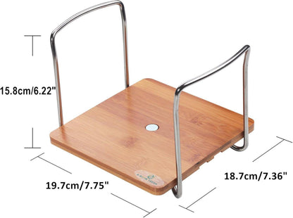 Tellerhalter Organizer Bambus Verstellbar 22-33cm Küchenorganizer