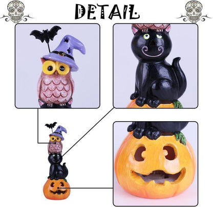 Valery Madelyn Halloween LED Kürbis Statuen Set 20cm