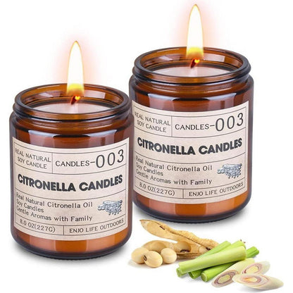 8 Citronella Kerze Outdoor 120-180 Brennstunden Mückenabwehr