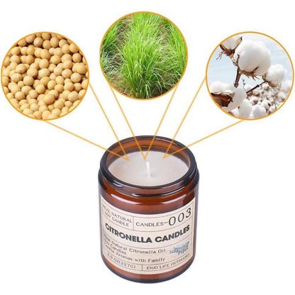 8 Citronella Kerze Outdoor 120-180 Brennstunden Mückenabwehr