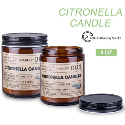8 Citronella Kerze Outdoor 120-180 Brennstunden Mückenabwehr