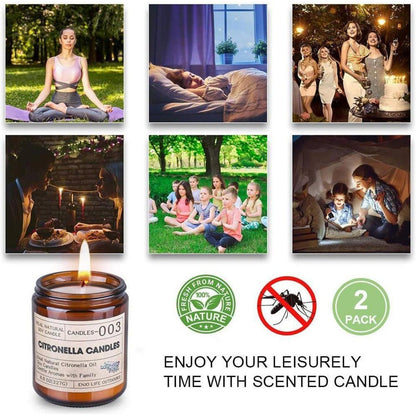 8 Citronella Kerze Outdoor 120-180 Brennstunden Mückenabwehr