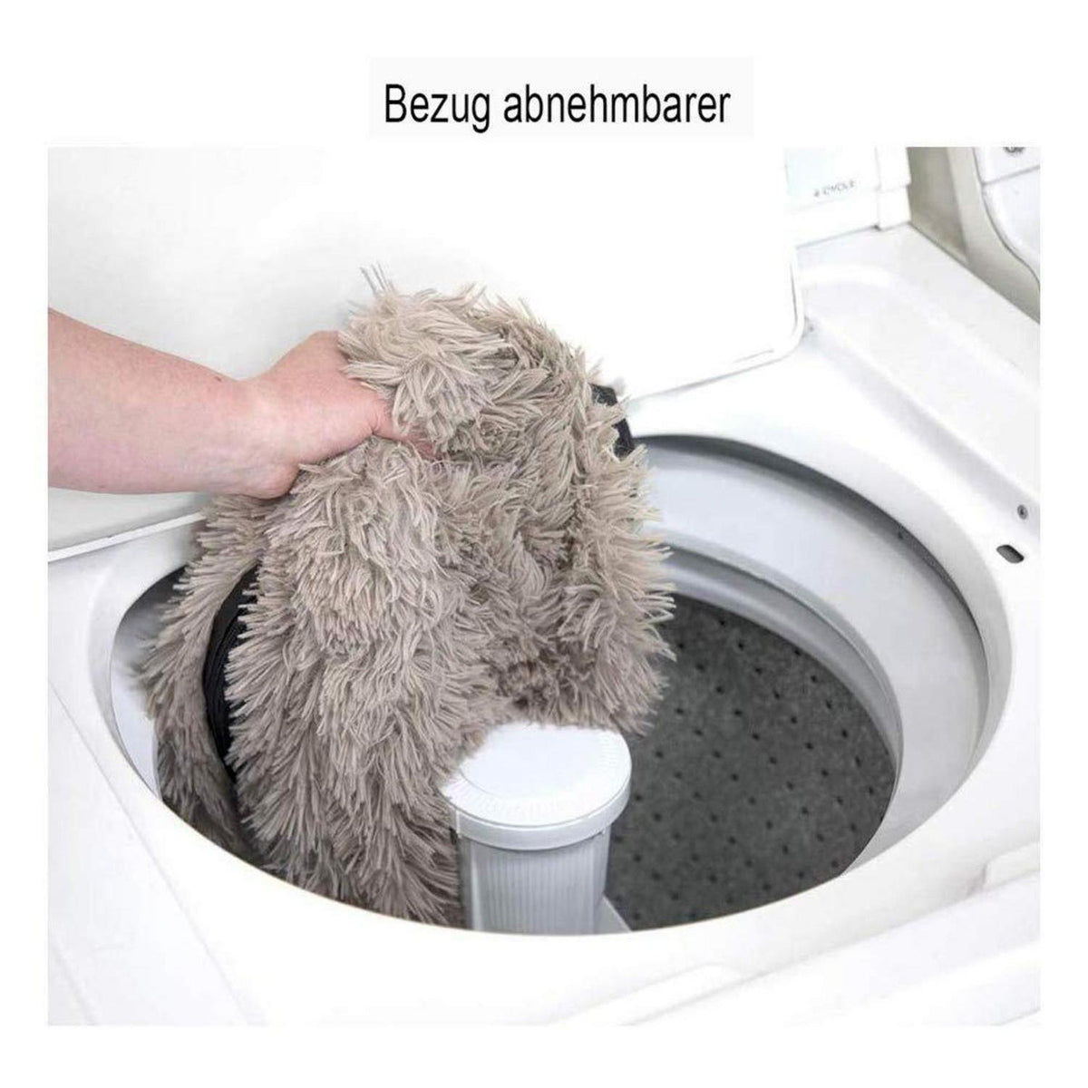 Flauschiges Hundebett Doughnut-Form XL 100cm Kaffee